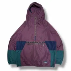 80s L.L.Bean アノラックパーカー 三角タグ ハーフジップ L〜XL