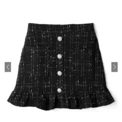 GRL インパン裏地付きフリルツイードミニスカート ac2082