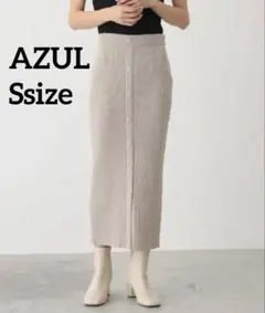 AZUL by moussy / ボタンリブタイトニットスカート / S