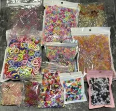 ビーズ　まとめ売り キーホルダー ストラップ ギザロン パール アクリルチェーン