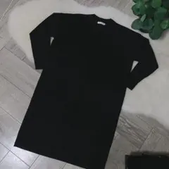 ローリーズファーム　ニットワンピース　ワンピ　ブラック　ロングワンピース