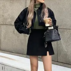 GRL インパン付きスリット台形ミニスカート[fo1791]