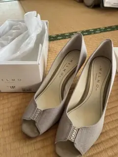 MELMO グレー オープントゥ ハイヒールのサムネイル