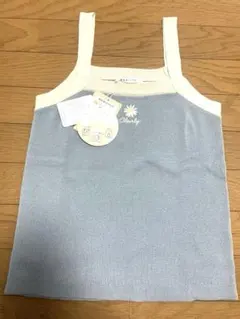 新品 未使用 タグ付き マーガレット キャミソール タンクトップ 水色 Lサイズ