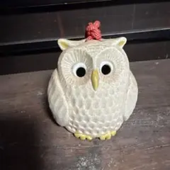 フクロウの土鈴　置物