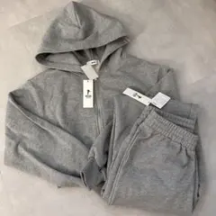 wego ラメ スウェットワイドパンツ セットアップ パーカー M