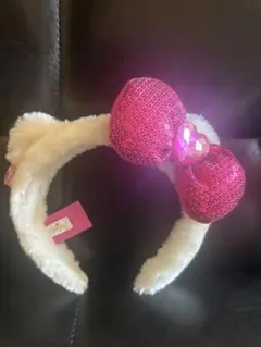 USJ リボンカチューシャ　スパンコール　ビジュー　キティ　サンリオ