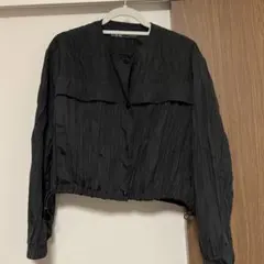 ZARA シワ加工　シャツ　ブラック