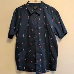 Hurley 半袖シャツ ネイビー カップ柄 サイズLのサムネイル