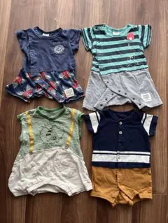 半袖ロンパース サイズ70 4点まとめ売り