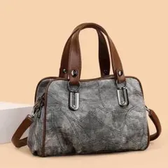 新品 ハンドバッグ ショルダーバッグ レディース　デニム調　ブラック