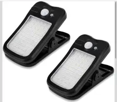 2個セット　センサーライト 屋外 ソーラー 人感 クリップ式