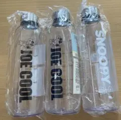 【値下げ中】スヌーピー　クリアボトル　500ml　3個セット　タイムマーカー付き