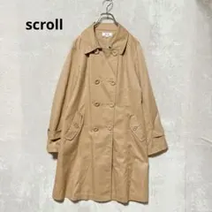 scroll トレンチコート 13AR ベージュ スプリングコート ダブルボタン