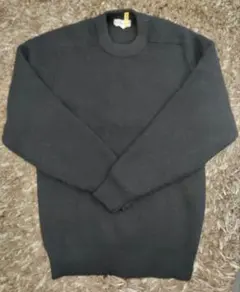 お値下✩　美品　HEATH ブラック クルーネック ウールニット Lサイズ