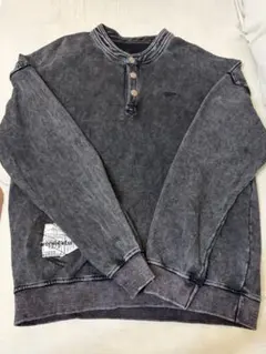 【美品】スウェット　ハーフボタン　ヴィンテージ加工