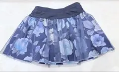 アナスイミニ キュロット レース 紫 パープル レース ティアード ミニ 