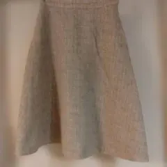 NATURAL BEAUTY BASIC ベージュ フレアスカート ウール50%