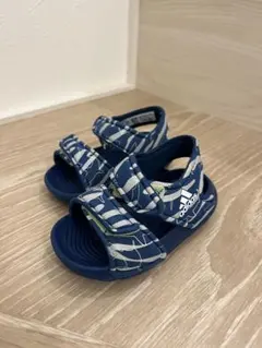 adidas 12cm ベビーサンダル 3K ネイビー/ホワイト