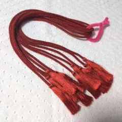 組紐　赤　タッセル　5本組み　装飾用　 押し絵　ハンドメイド