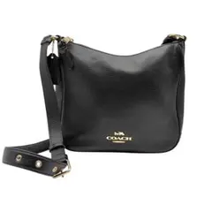 【美品】COACH ショルダーバッグ 黒 レザー 斜め掛け