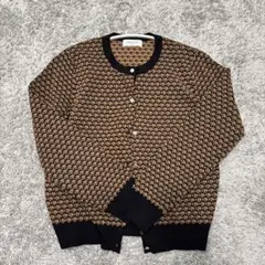 OPAQUE CLIP 幾何学模様 長袖カーディガン