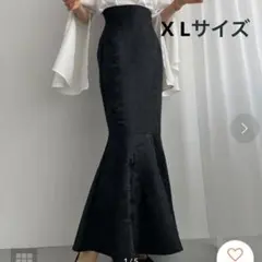 Louere ルエレ フラワージャガードハイウエストマーメイドスカート 黒のサムネイル