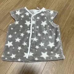 星柄 ベビーベスト 80cm グレー