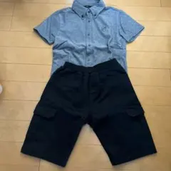 コムサイズ　半袖シャツ半ズボンセット　110cm