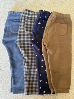 ユニクロ　冬物レギンス　90（4点セット）