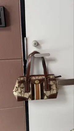 Coach ハンドバッグ ベージュ/ブラウン