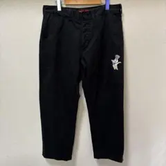 美品 パーリーゲイツ パンツ 黒 ブラック M〜L相当 コットン素材 4