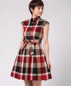 ブルーレーベル　チェックシャツワンピース