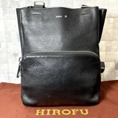 極美品】 HIROFU ヒロフ トレッチャ レザーリュック バックパック 本革 