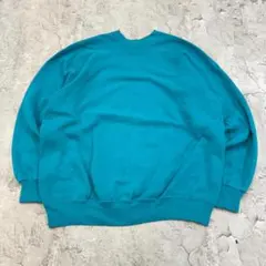 田*中様 80s USA製　Tultex　無地　スウェット　古着　グリーン　L