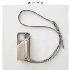 ajew iPhone14 ケース ベージュ系バイカラー