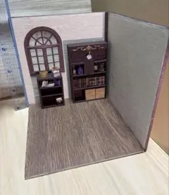 ドールハウス ミニチュアハウス 背景ボード アンティーク風 一式 ミニチュア