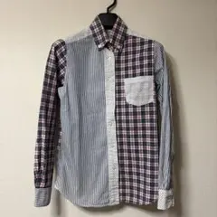 ユニークデザイン長袖シャツ　Ray Cassin サイズF ボタンダウン