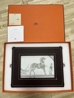 未使用❤︎ HERMESミニフォトフレーム 極美品】HERMES エルメス ミニフォトフレーム 写真立て クシュベル