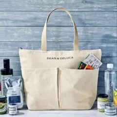 DEAN&DELUCA 保冷機能付きコットン素材のロゴトート