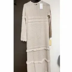 新品 タグ付き WILLSELECTION 長袖ニットワンピース