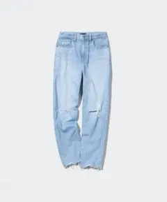 UNIQLO ペグトップハイライズジーンズ　ダメージ　22