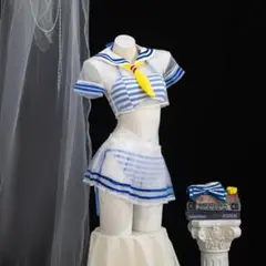 M サイズ Re: ゼロ レム セーラー水着コスプレ衣装一式 - メルカリ