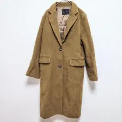 【アーバンリサーチ】 ロングコート ポケット付 毛混 カジュアル ブラウン