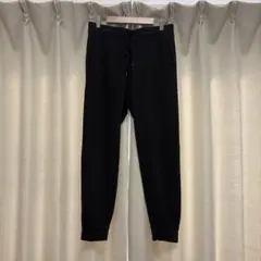 ユニクロ 裏起毛 スウェットパンツ M ブラック ジョガー 暖かい