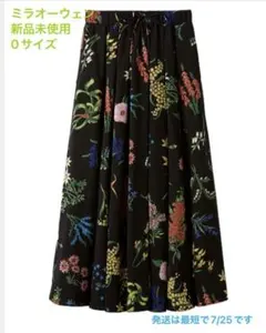 【お値下げ】MilaOwenウエストゴムボタニカルスカートのサムネイル