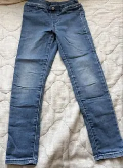 GU キッズ デニム パンツ 120 ブルー ストレッチ