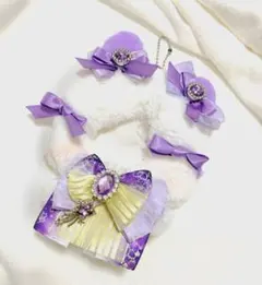 ぬい服　着ぐるみ　白　紫　ハムスター　10cmちびぐるみ　にじぱぺっと