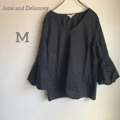 Jane and Delancey ブラック フレアスリーブ 【M】