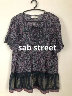 sab street 花柄チュニック 半袖　ペイズリー　ゆったり大きいサイズのサムネイル
